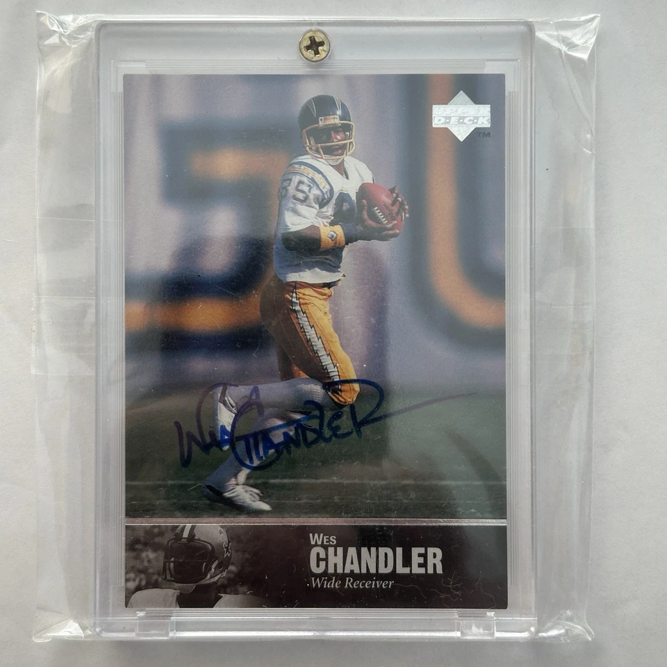 1997 Upper Deck NFL Legends Wes Chandler Autograph AL-87 Chargers Saints  - Image 2 of 4