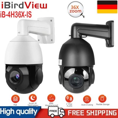 36X Zoom 8MP PTZ POE IP Überwachungskamera Outdoor Speed Dome IR Nacht Kamera DE