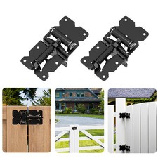 1Pair Self Closing Gate Hinges Anti-Rust 90 Degree Tension Gate Kit Black Finish