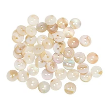 100 Pcs Natural Shell Button, 2 Hole Mother of Pearl Button 11.5mm Sewing Button