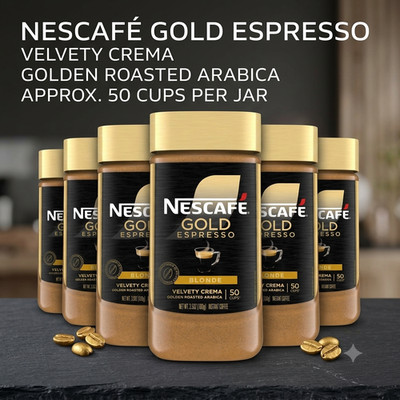 Nescafe Gold Espresso Blonde Instant Coffee 3.5 oz 6 Pack