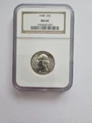 1948 P MS66 SILVER WASHINGTON QUARTER GRADED NGC 25C D MINT   90% AG COIN