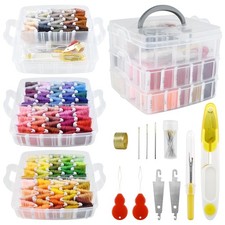 187 Pcs Embroidery Thread Floss Kit, 150 Colors Cross Stitch Threads Friendsh...