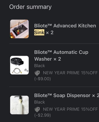 Bliote Kitchen Sink