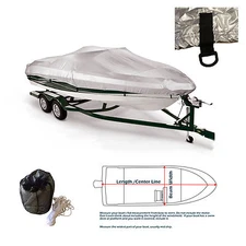 New V-Hull Fishing Ski Storage Mooring Boat Cover fits 17' -19.5'L 100"Width