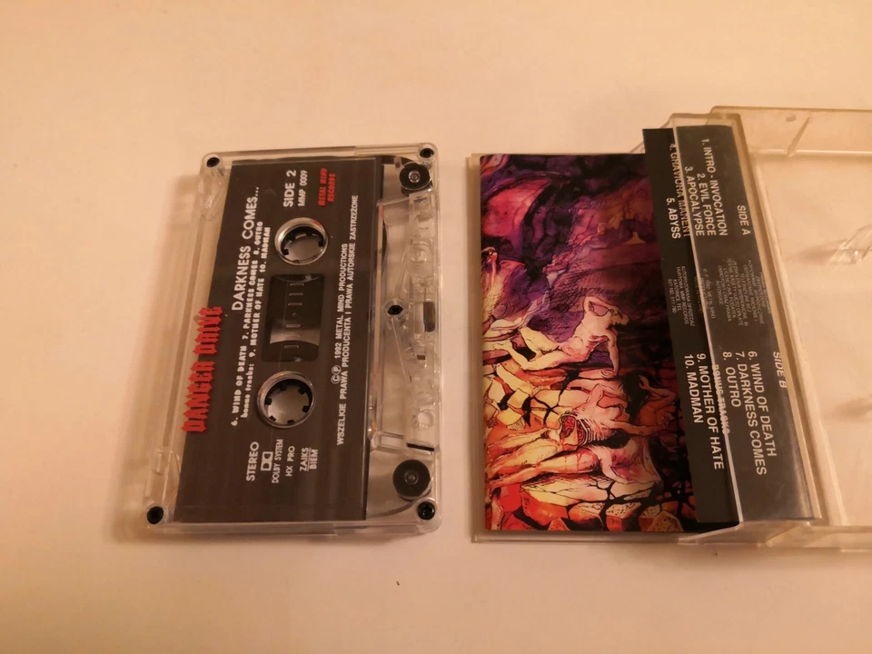 Danger Drive - Darkness Comes... cassette MC Armagedon Betrayer Violent Dirge - Image 2 of 4