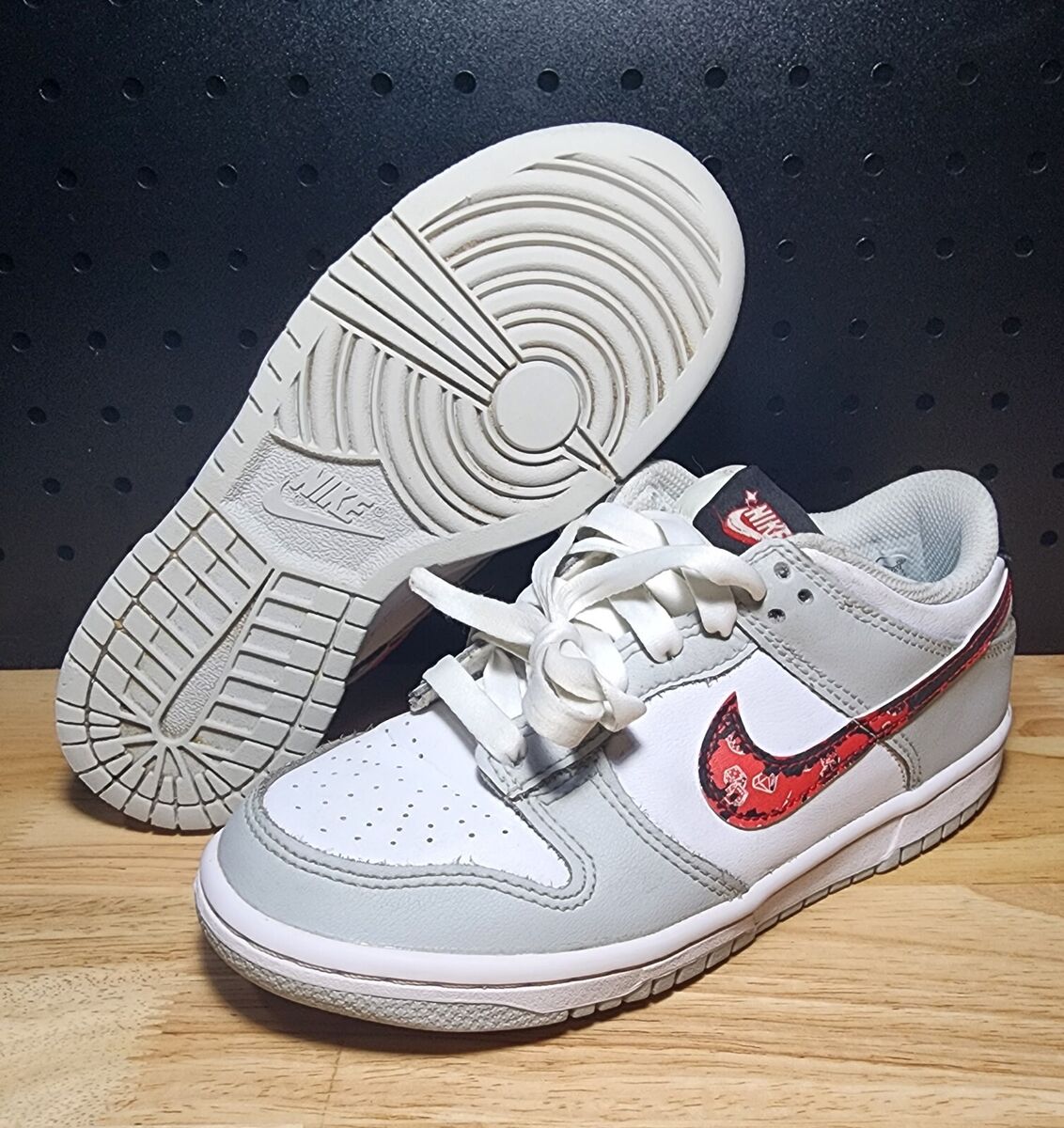 Nike Dunk Low SE GS Lottery Pack Scratched Grey Jackpot DQ0380-001 Size 3.5Y