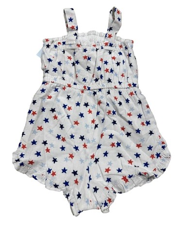 Toddler Girls' Star Tank Romper - Cat & Jack White 2T - Picture 2 of 2