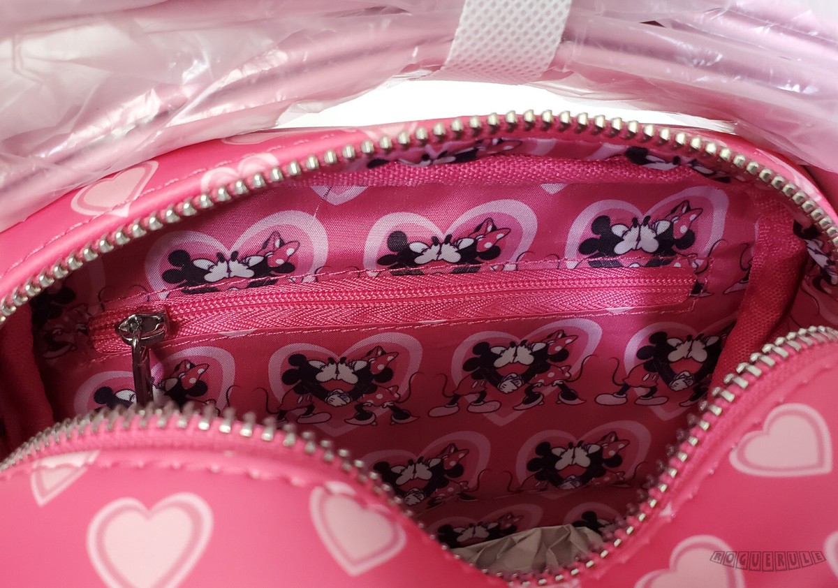 Mickey & Minnie Heart Crossbody Bag - Red and Pink Loungefly Disney Mickey & Minnie Valentine main image 2