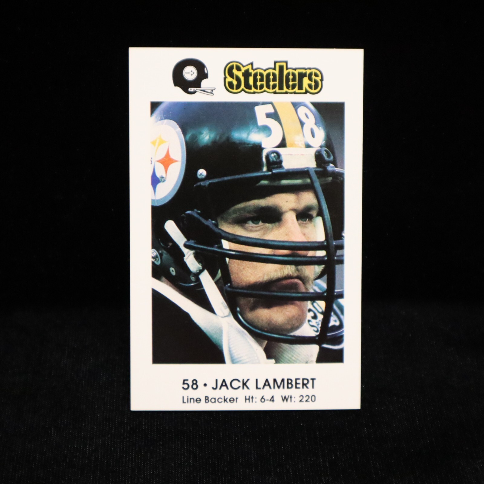 Jack Lambert Football Cards 1983 Steelers Police trading card — raw and PSA graded price guide
