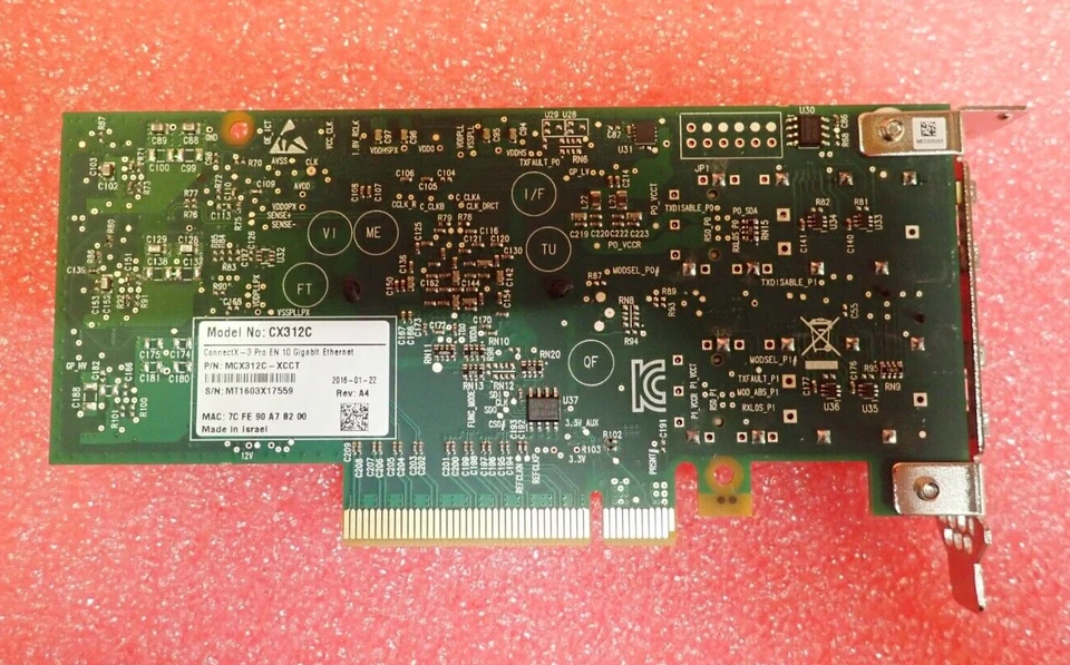 Mellanox CX312C ConnectX-3 Pro Dual Port 10GbE SFP+ Adapter PCIe MCX312C-XCCT - Image 4 of 4