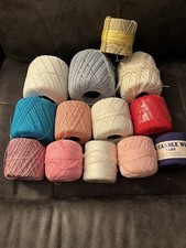 Lot of 12 Skeins Spools Crocheting Tatting Candlewicking Thread-2 New  1 extra