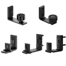 CCJH Upgraded Adjustable Floor Guide Suitable for Sliding Barn Doors,Black