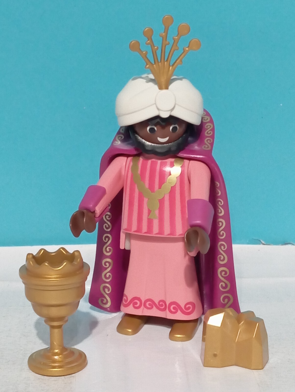 PLAYMOBIL FIGURA REY MAGO BALTASAR REF 3997 5719 BELEN NACIMIENTO REYES MAGOS