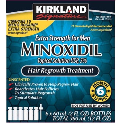6 Months supply 5% Kirkland Hair Regrowth Solution Fast Shipping US Seller