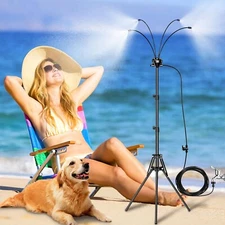 Standing Misters for Outside Patio - Adjustable 5.3FT Portable Misting System Co
