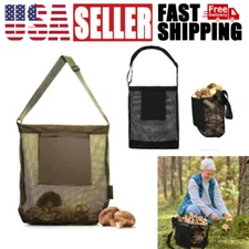 Mesh Hunting Bag Mushroom Foraging Bag Gathering Reusable Organizer Picking