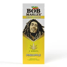 Bob Marley Wraps - Pineapple Flavor Organic Wraps (1 Pouch, 2 Wraps)