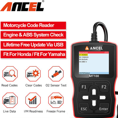 ANCEL MT100 Motorrad Diagnosegerät OBD2 Scanner Code Leser Überprüfen Motor ABS