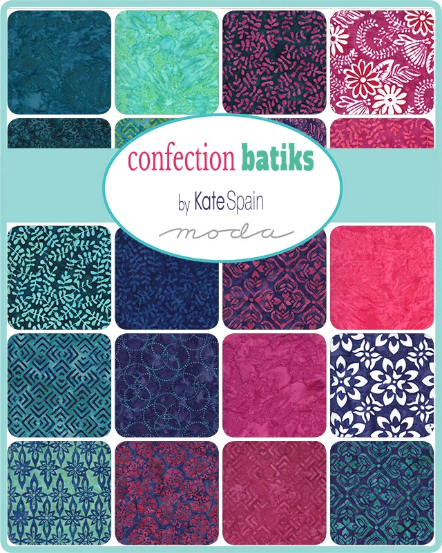 Confection Batiks Fat Quarters by Kate Spain for Moda 40 Cuts 18" X 22" 27310AB - Image 2 of 2