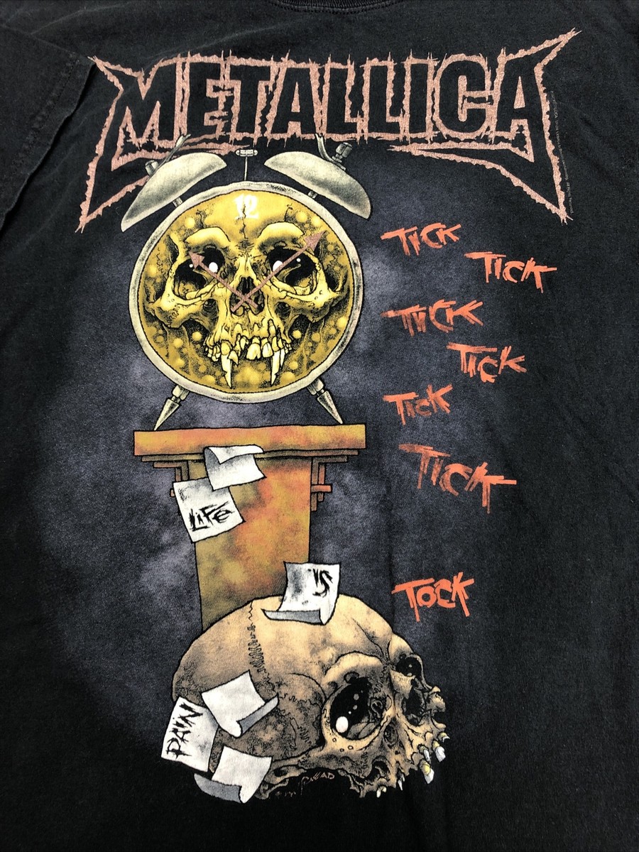 Vtg Metallica Life Is Pain Death Is Pain T Shirt Mens Size M Tick 