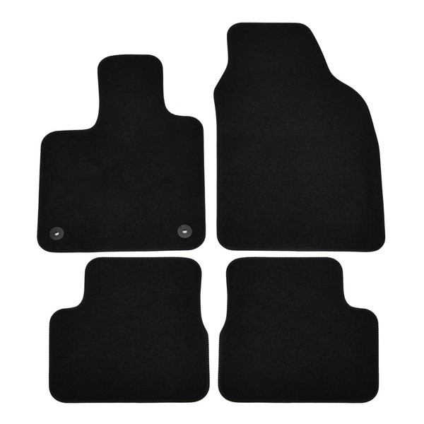 Velour FußMatten Automatten FüR Fiat 500E Ab 2020 4-Tlg Schwarz-image