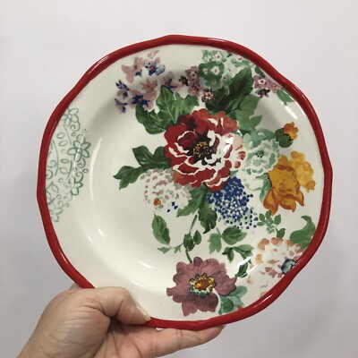 The Pioneer Woman 8.5'' Salad Bread Plate Dish Bright Spring  Flowers Patterns