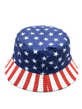 USA AMERICAN FLAG BUCKET HAT US PATRIOT USA FLAG UNISEX SUN STYLE REVERSIBLE