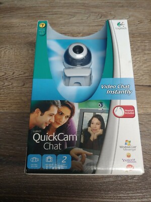 Logitech Quickcam Video Chat Web Cam Skype Headset included - NEW