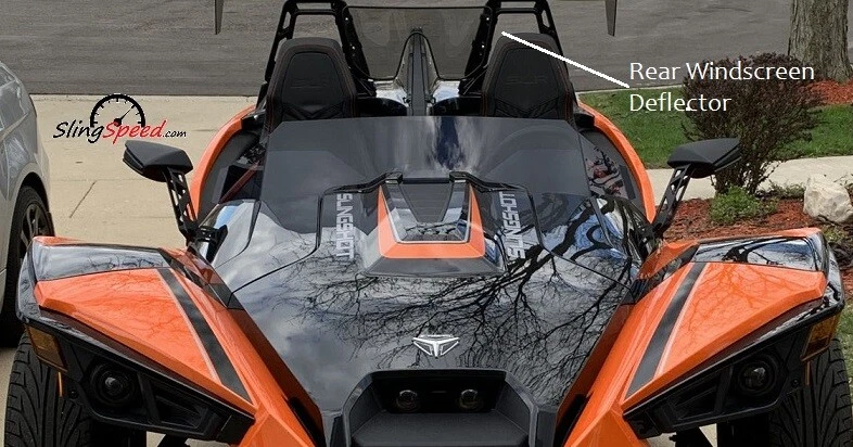 Deflectores de viento para parabrisas trasero para Polaris Slingshot - Pantalla de luz Foto 3 de 4
