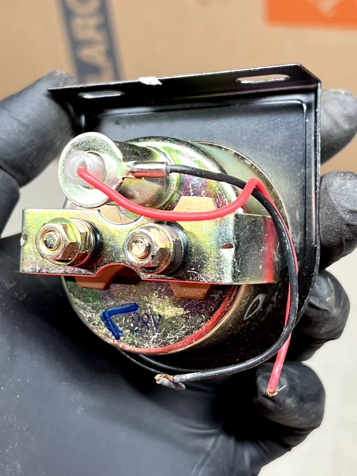 Amplificador amperímetro calibre vintage negro con placa de montaje Hot Rat Rod B38-7 Foto 4 de 4