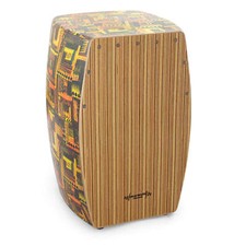 World Rhythm Caj3 Cajon With Zebrawood Finish Playing Surface