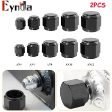 2PCS AN4/6/8 /10/12 Female AN Flare Fitting Cap 6AN 8AN 10AN Block Off Aluminum