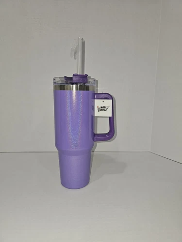 40 oz Tumbler Leakproof Insulated Reusable Cup with handle and Straw Lid