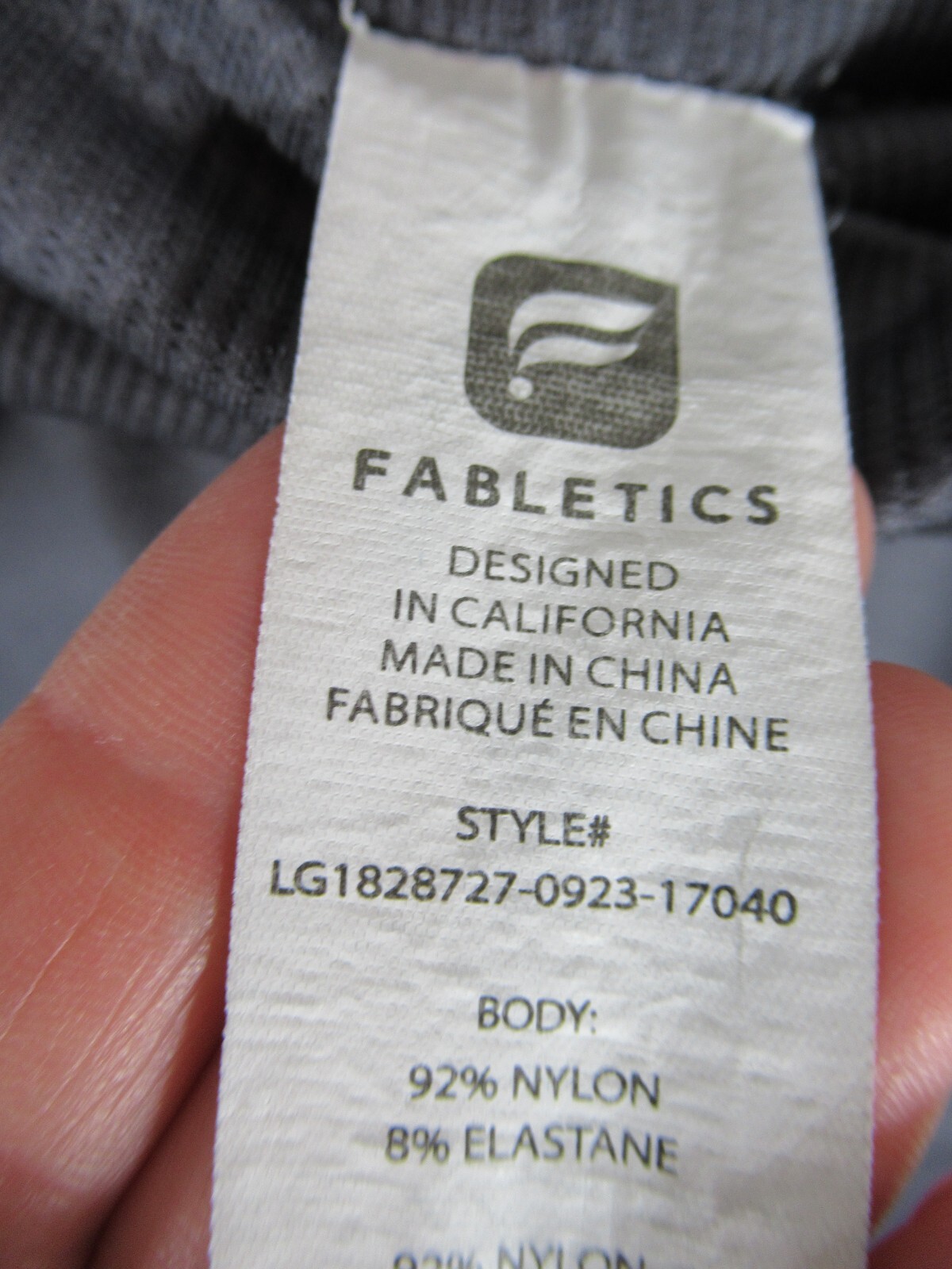 Fabletics Medium Cropped Leggings Gray LG1828727-… - image 3