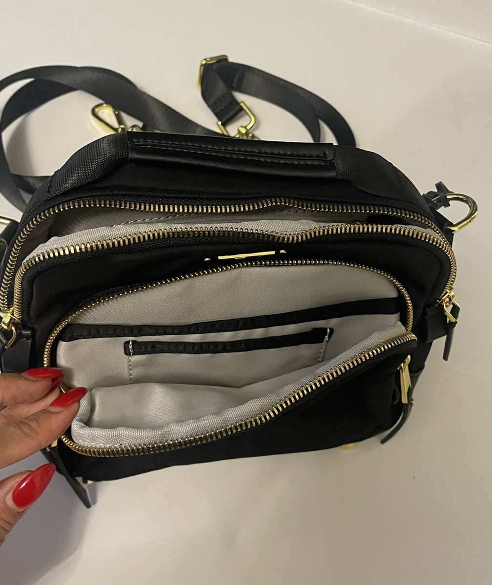 TUMI TROY Crossbody Color Black w/Gold Zipper Bag | eBay