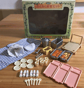 sylvanian school lunch set