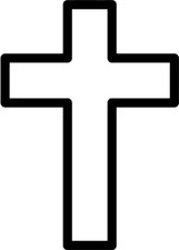 CROSS vinyl decal CAR WINDOW LAPTOP bumper sticker GOD CHURCH RELIGIOUS JESUS