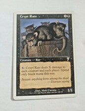 MTG Crypt Rats Seventh Edition 125/350 Regular - Premium NOS - Uncirculated