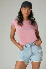 NWT Women's Lucky Brand Corvette Sting Ray Classic Crew Tee Shirt SZ XS 7W86030