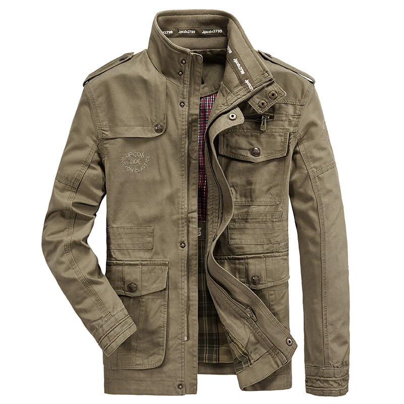 Rich Mens Outdoor Autumn Cotton Zipper Warm Coat Jacket Winter