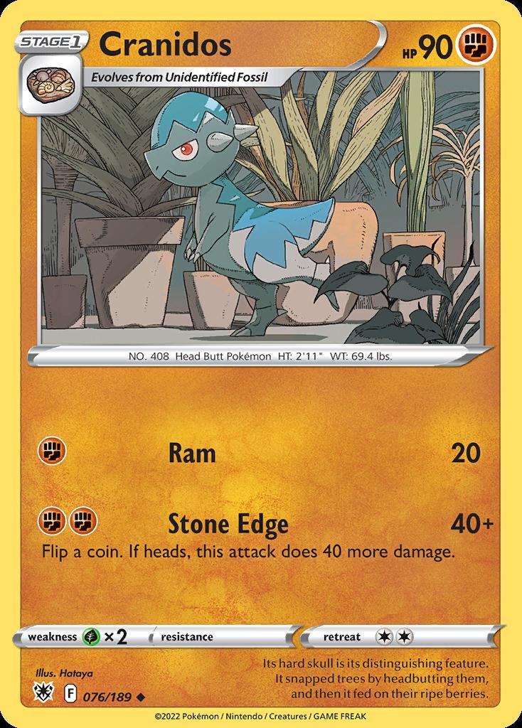 Pokemon Cranidos (76/216) Astral Radiance NM