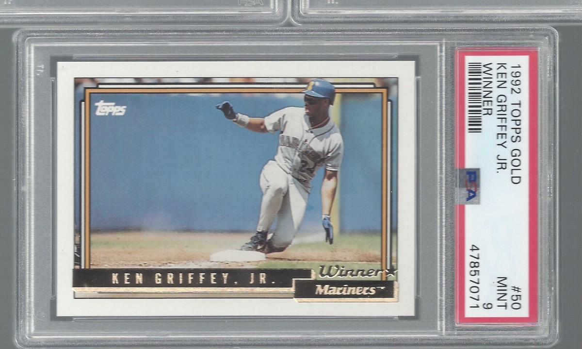 1992 Topps Gold Ken Griffey Jr. #50 Winner Card PSA 9 MINT 1992 Topps Gold Ken Griffey Jr. #50 Winner Card PSA 9 MINT