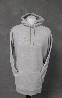 SikSilk Damen Schnee meliert Signatur Oversize Hoodie Kleid UK10 Small