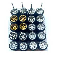 Hot Wheels 10 Sets NEW Mixed Style/Color Rims  Real Rider Rubber Tires 1/64