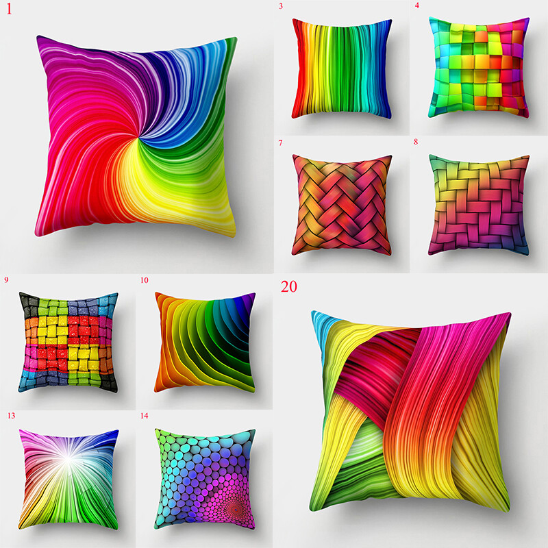 rainbow cushion ebay