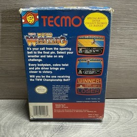 Tecmo World Wrestling Nintendo NES con caja + espuma probada funcionando