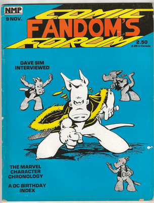 COMIC FANDOM'S FORUM # 9 1982 FANZINE DAVE SIM INTERVIEW MARVEL CHRONOLOGY