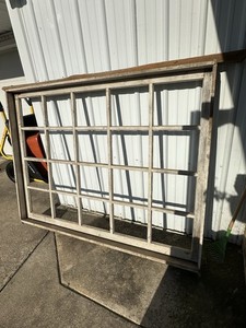 Huge Vintage Wood Frame Window. No Glass