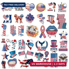 68 Pcs 20 Sheets 4th of July Temporary Tattoos,American Flag Red White and Blue